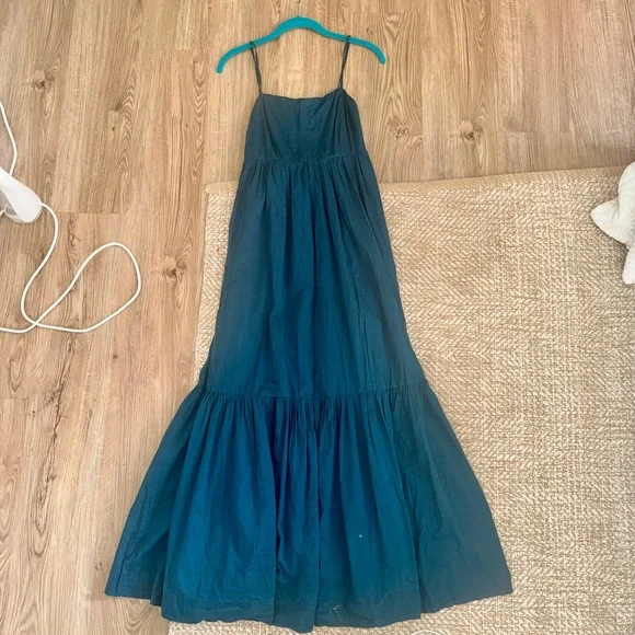 Abercrombie Low Back Teal Maxi Dress- Size Small - Picture 14 of 14